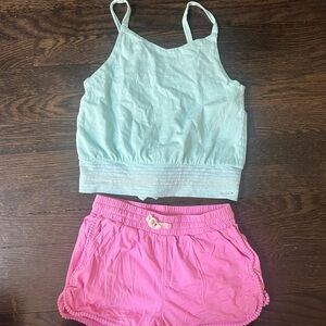 American Girl Aqua/Light Turquoise PLUS FREE Tea Collection SHORTS! Small